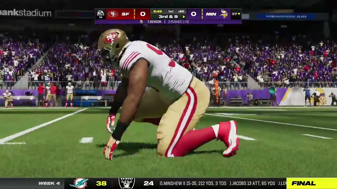 49ers franchise maddenniners 2030 regular season week 4