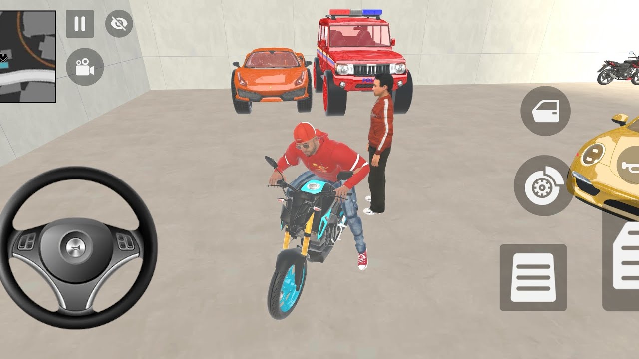 🎮 Franklin Order By 1️⃣ Modify Police Car 🚓 & Farrari Supercar in 🇮🇳 Indian Bike Auto Simulator 