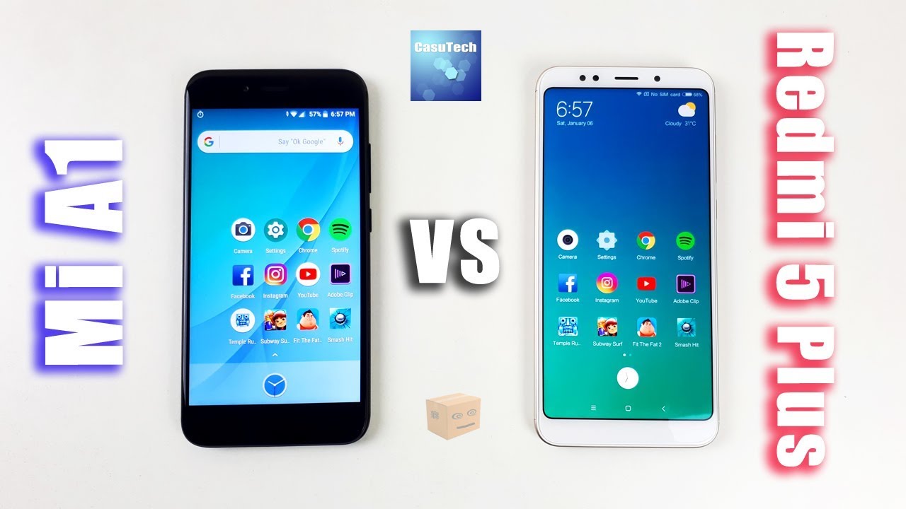 Redmi 5 Plus VS Mi A1 Speed Test