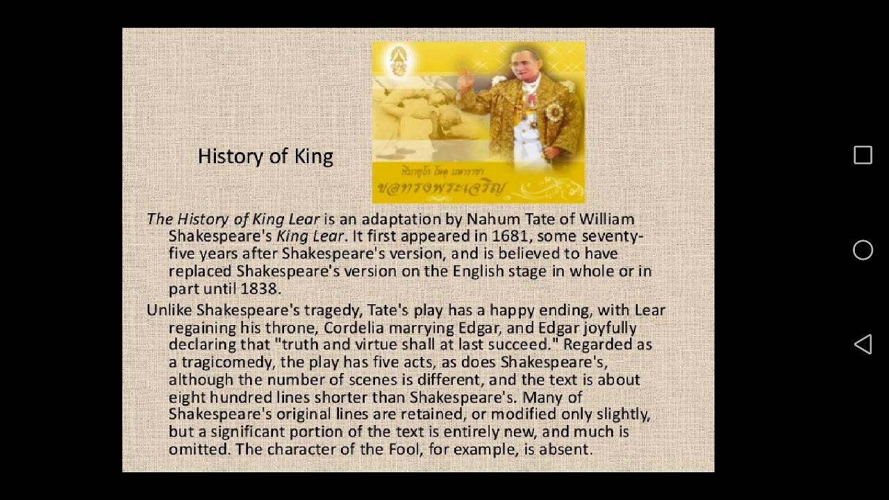 History of King Lear by Nahum Tate