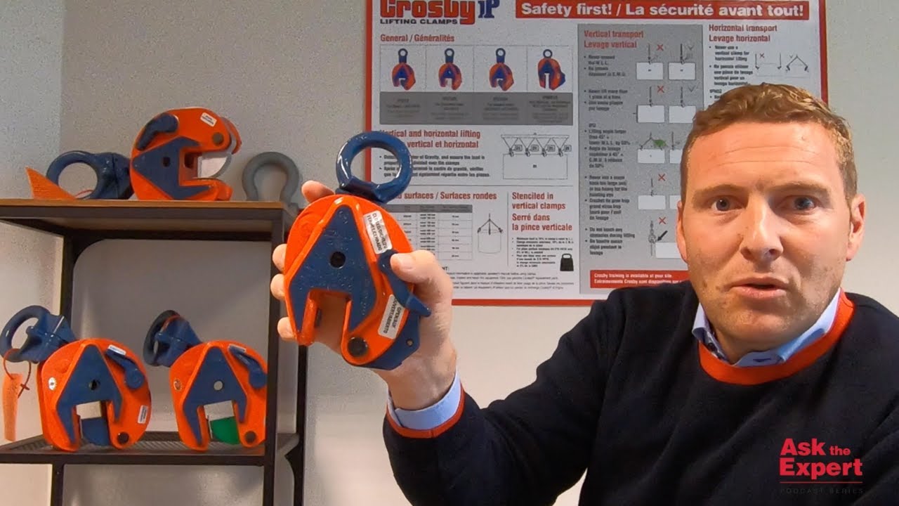Crosby IP lifting clamps and steel pipes