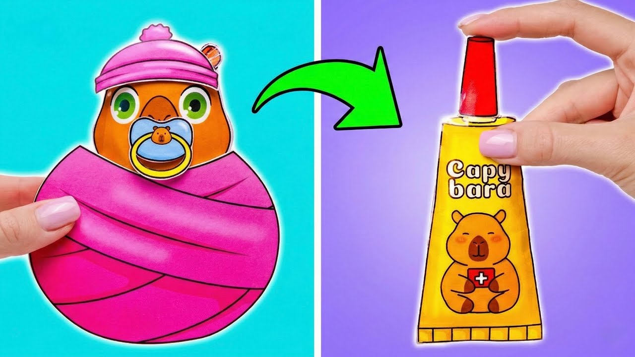 Этот малыш капибара слишком милый 🐹💗 DIY сквиши набор