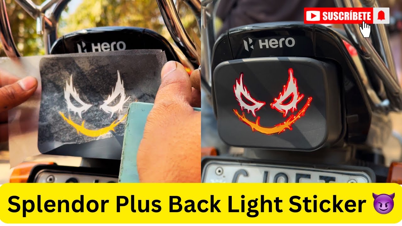 Hero Splendor Plus Back Light Sticker || Tail Light Sticker 🔥🔥