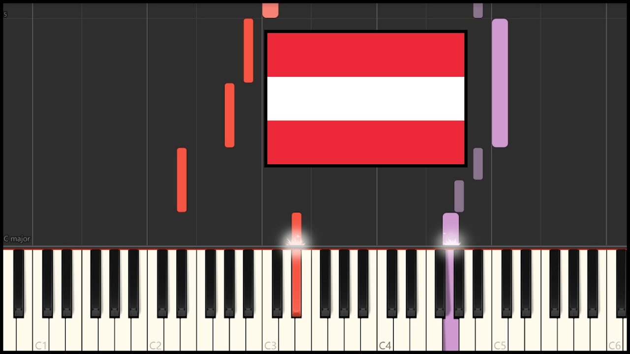 Austria National Anthem - Land Der Berge, Land Am Strome (Piano Tutorial)
