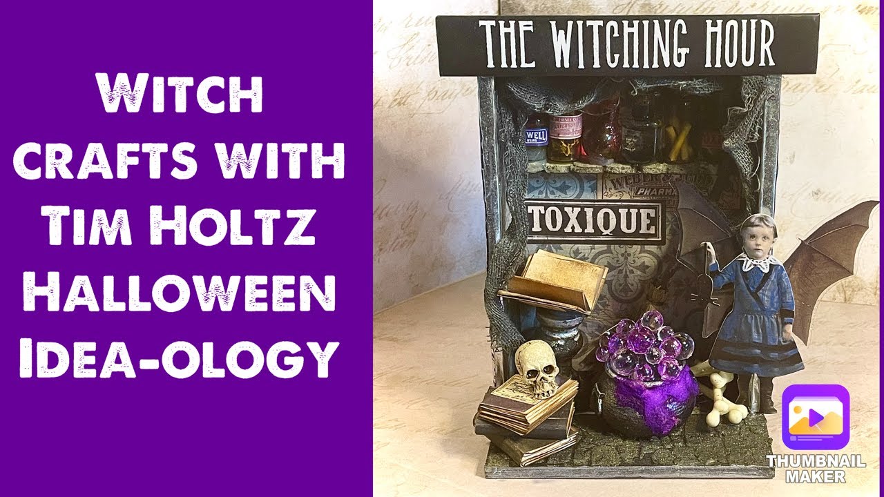TFJ Challenge Grunge Ghouls or Giggles P2: Halloween Vignette Box Assembly with Tim Holtz Idea-Ology