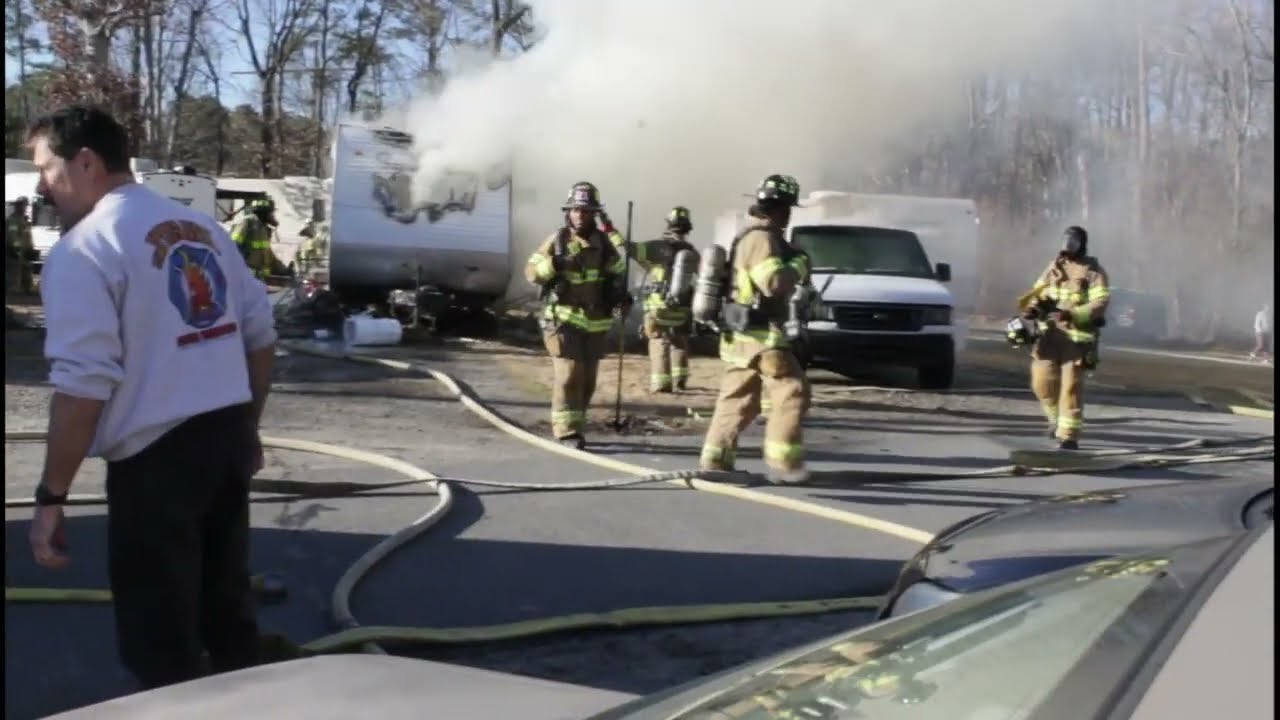 RV Fire KOA VA Beach   2023