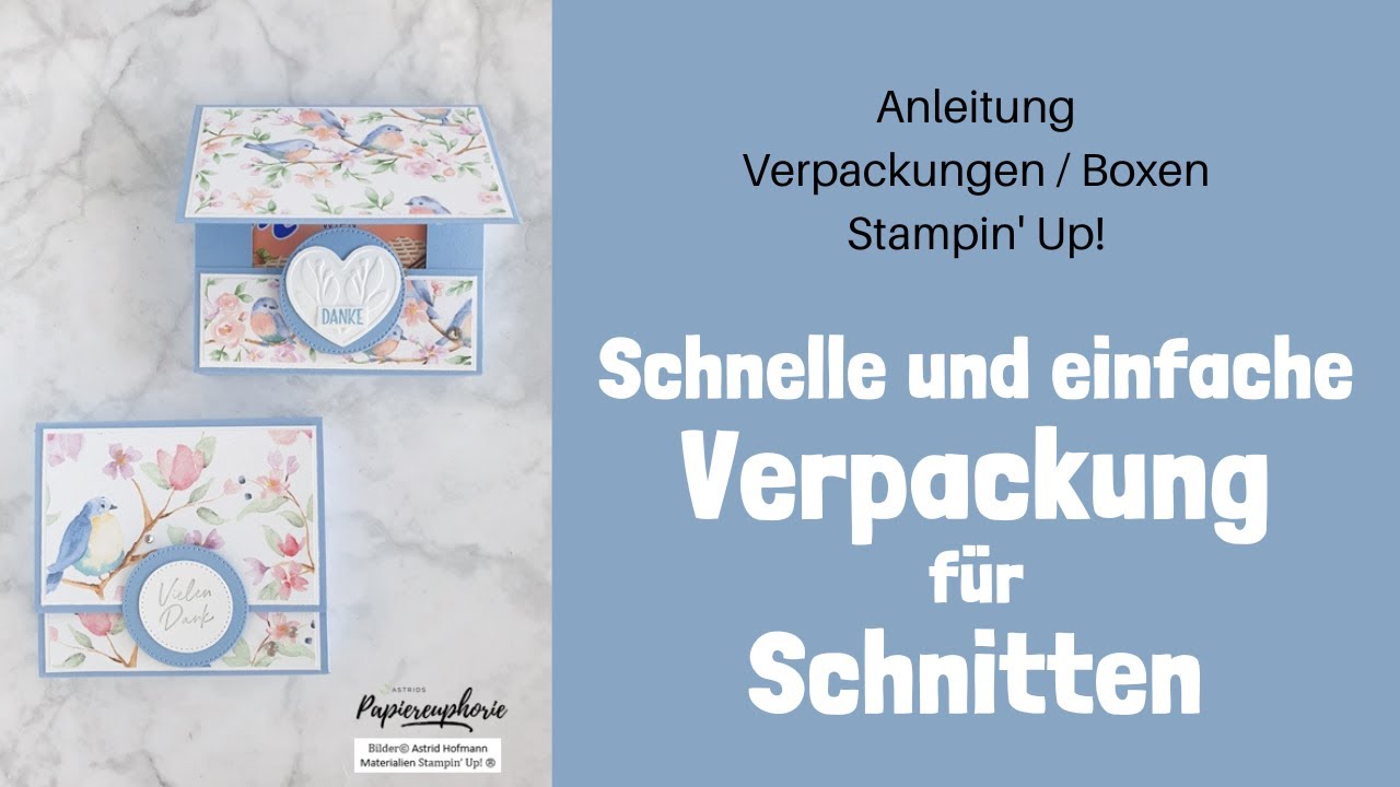 Tutorial Verpackung für Schnitten - schnell und einfach | Material Stampin' Up!