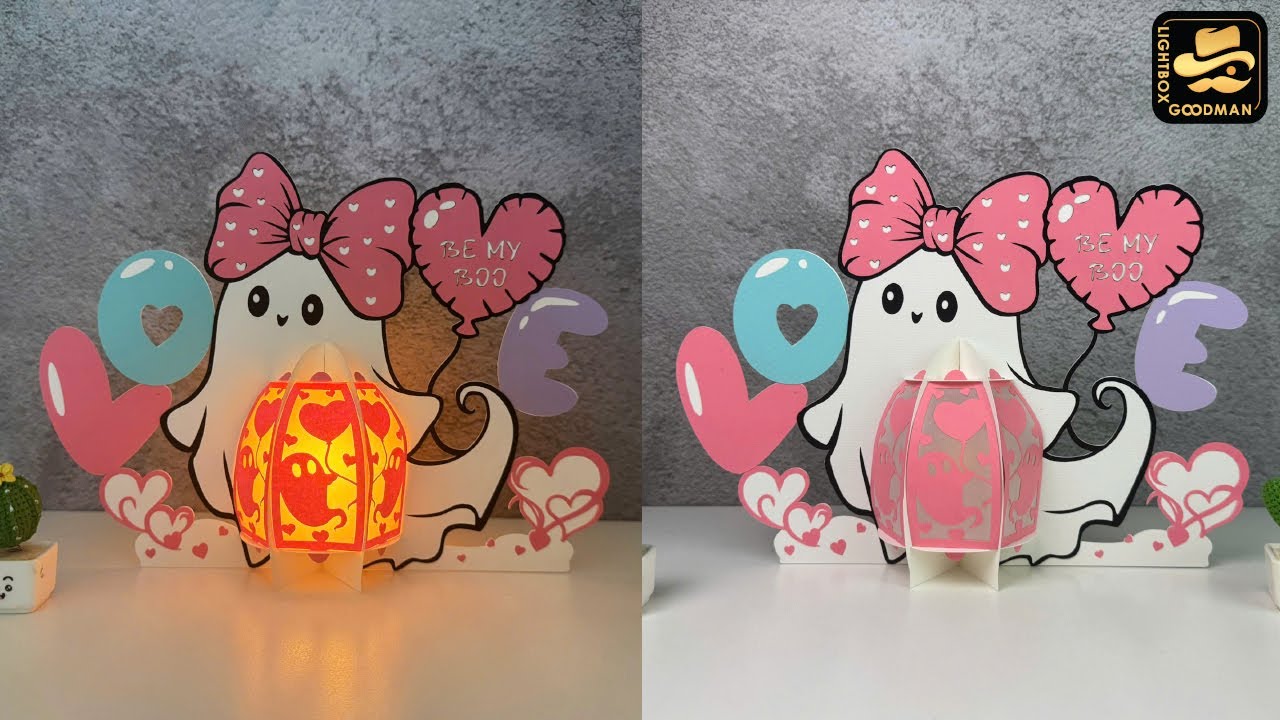 How To Make Paper Cut Lantern Ghost Valentine