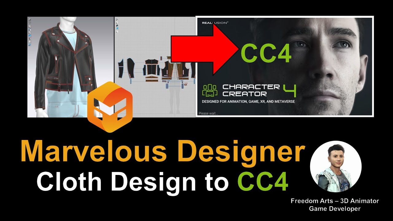 Marvelous Designer to Character Creator 4 - CC4 Cloth Design Full Tutorial
