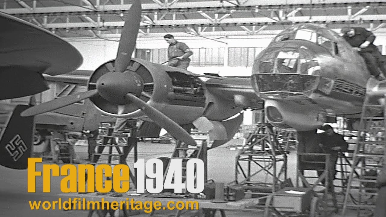 France 1940 -  German Occupation - Paris in color - L´aviation - Les usines de Méaulte