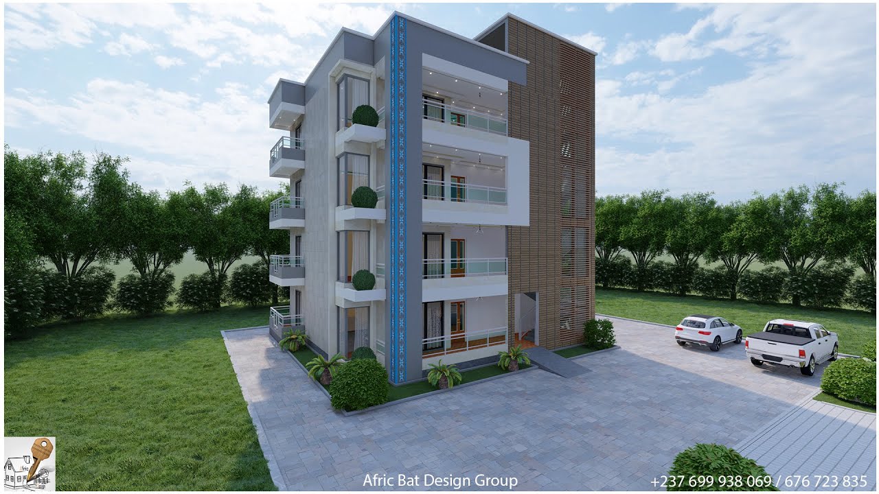PLAN D'APPARTEMENTS MODERNE | Apartment plan with 2 Bedrooms | Apartment house design | Big House