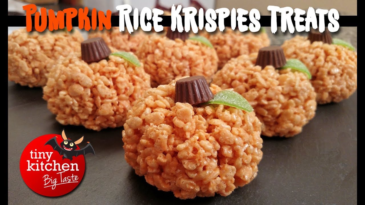 Pumpkin Rice Krispies Treats (feat. Anslee Tatum) // Tiny Kitchen Big Taste