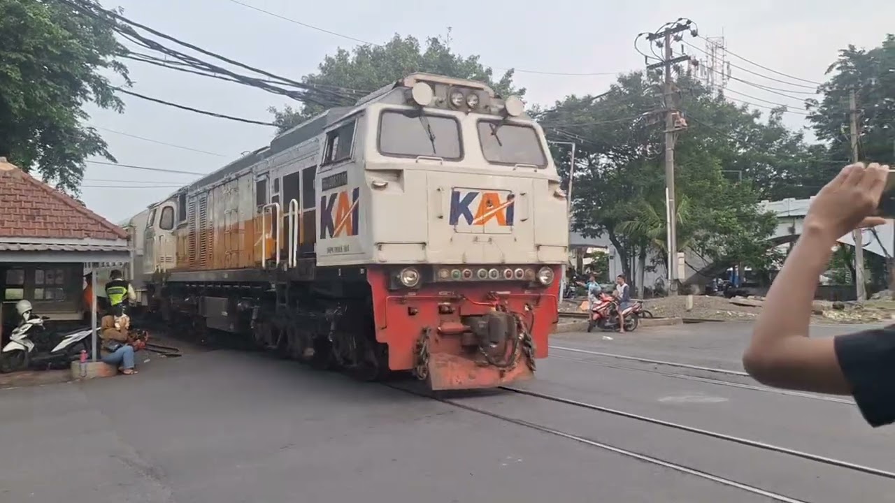 A Collection of Indonesian Train Videos at Surabaya Kota Crossing