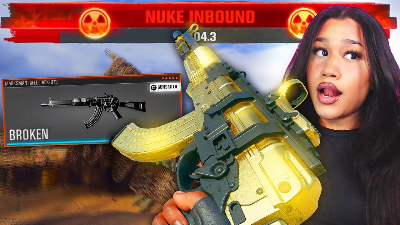 I used the BROKEN ONE SHOT AEK 973 and dropped the EASIEST NUKE...😂