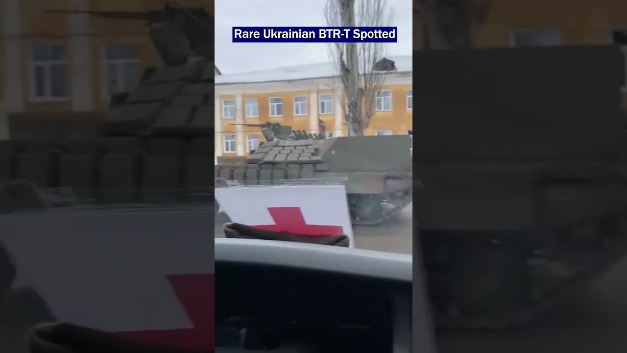 Rare Ukrainian BTR-T Spotted in Action