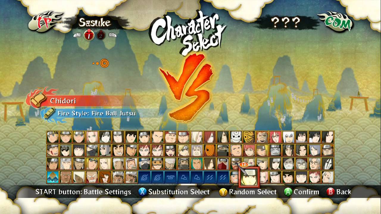 Naruto Shippuden Ultimate Ninja Storm 3: All Characters & Stages