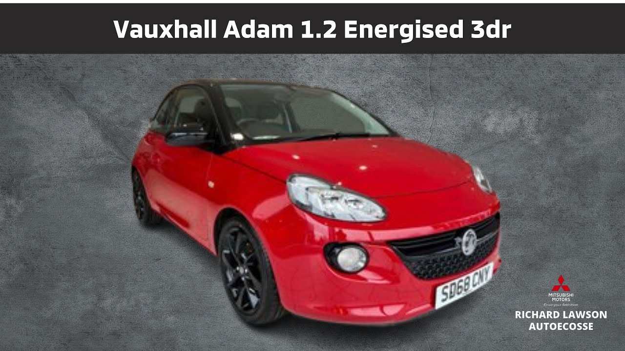 Vauxhall Adam 1.2 Energised 3dr Review @ Richard Lawson Autoecosse Dundee. SD68CNY