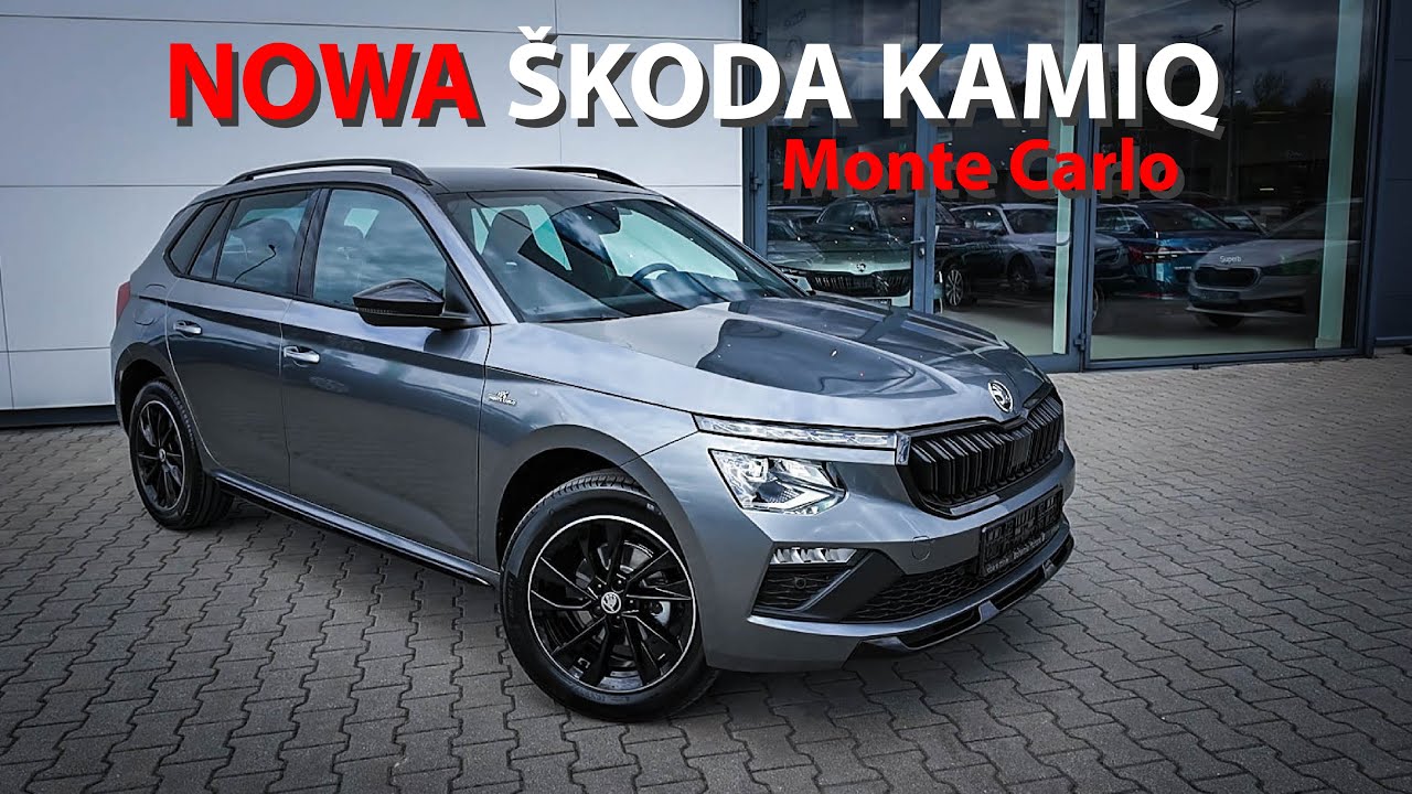 2024 Nowa Skoda Kamiq Monte Carlo w kolorze Szary Graphite metalizowany
