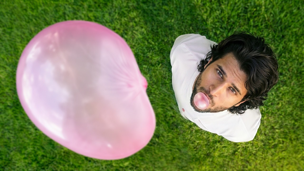 I Tried HELIUM Chewing Gum Bubbles