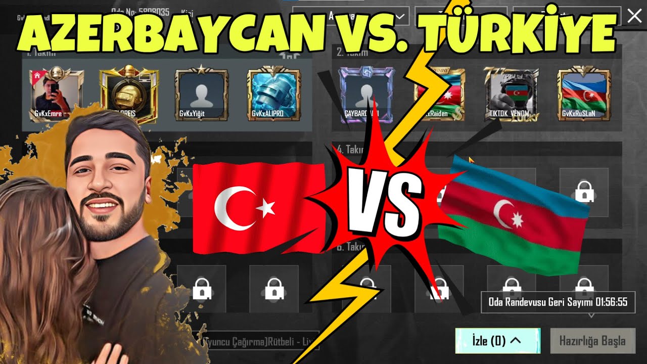 AZERBAYCAN VS. T&Uuml;RKİYE! AYŞO AZERBAYCAN TAKIMININ KAPTANI OLURSA! -PUBG MOBİLE
