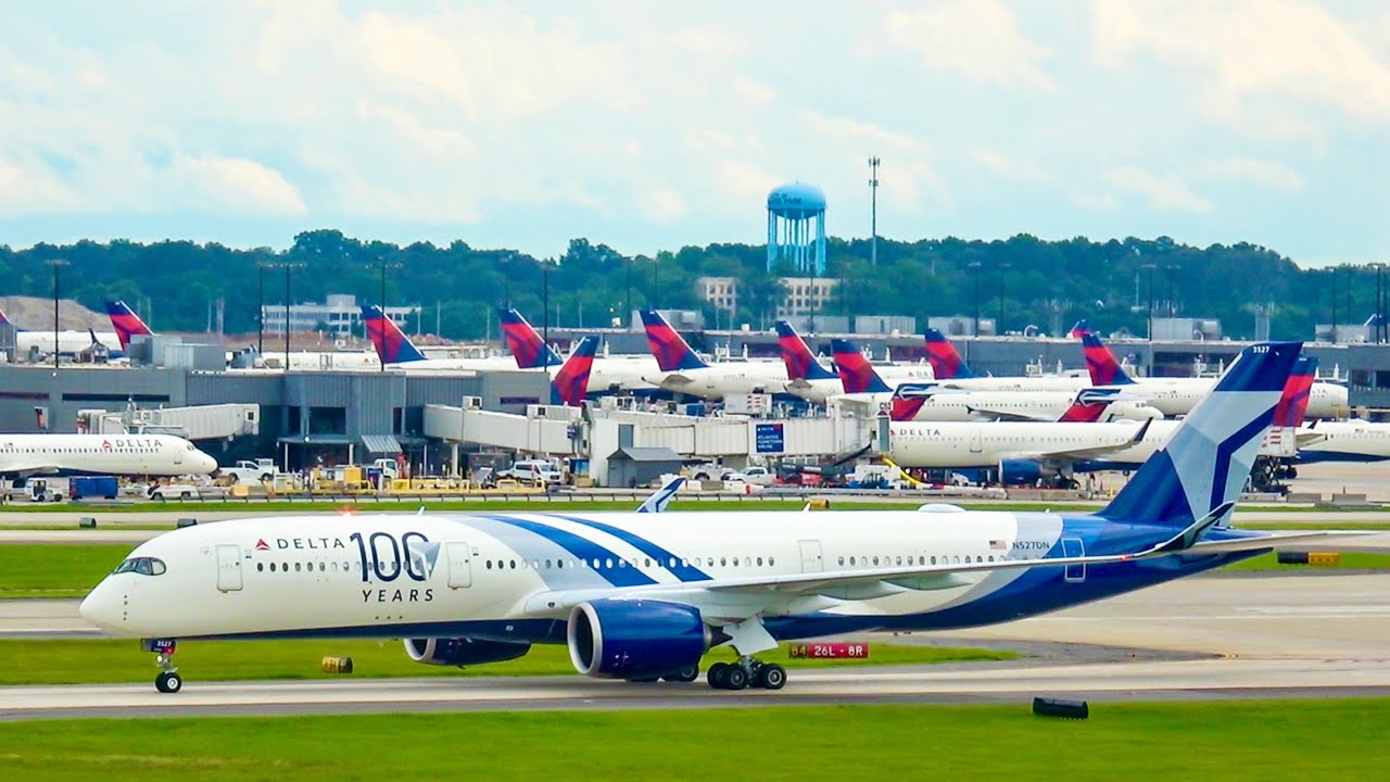 100-летний юбилей Delta A350 — самый загруженный аэропорт в мире, Атланта, AT