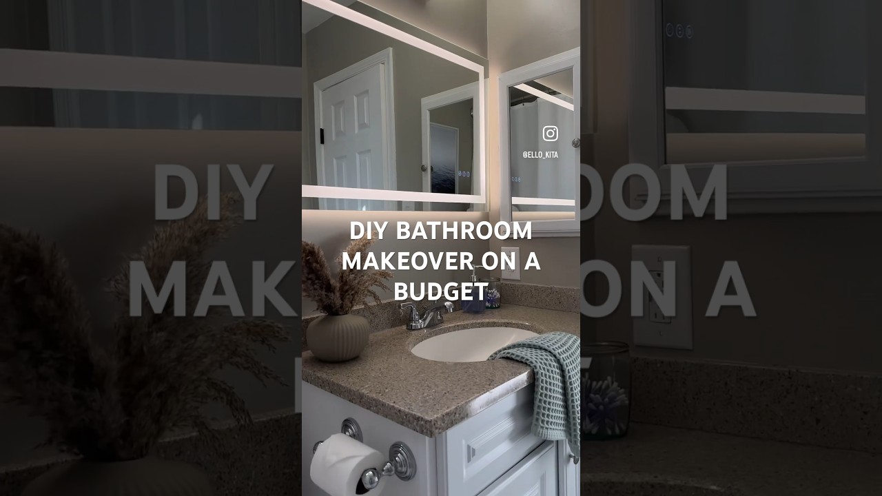 DIY BATHROOM MAKEOVER || $300 RENTER FRIENDLY BATHROOM TRANSFORMATION || watch full video on channel