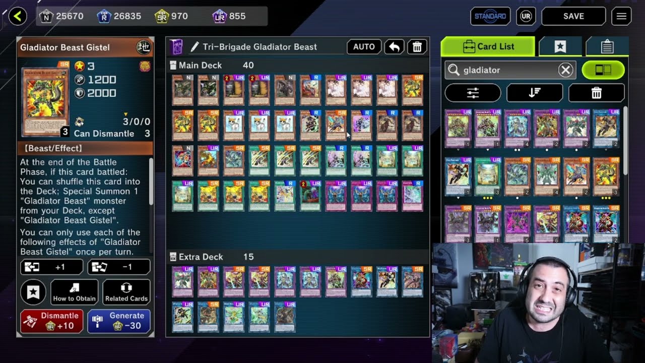 Yu-Gi-Oh! MASTER DUEL Gladiator Beast Tri-Brigade Deck Profile! List + Guide + Replay! UNBREAKABLE!
