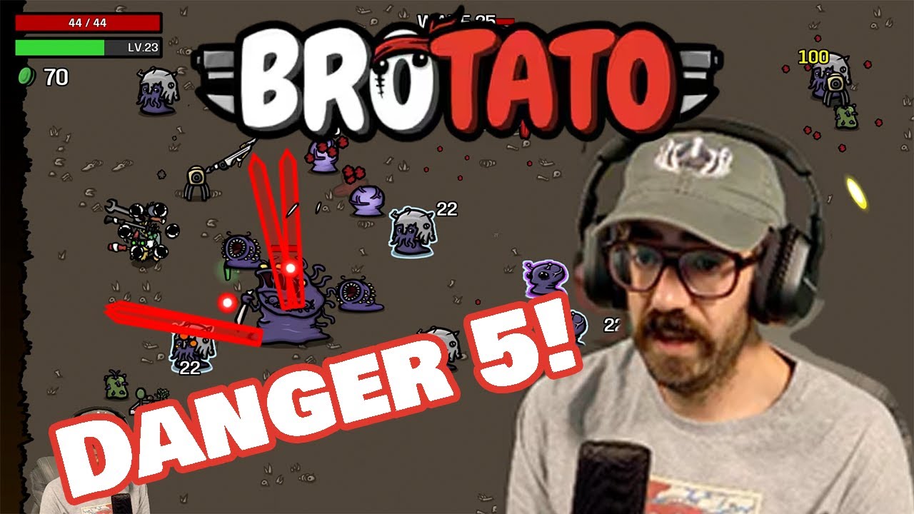 Beating Danger 5 (Brotato)