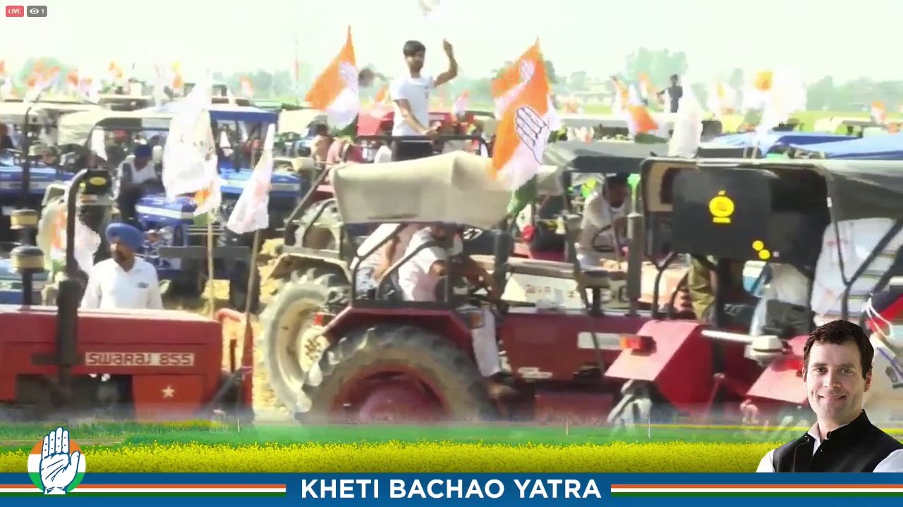 LIVE: Public rally by Shri Rahul Gandhi in Punjab for Day 3 of Kheti Bachao Yatra