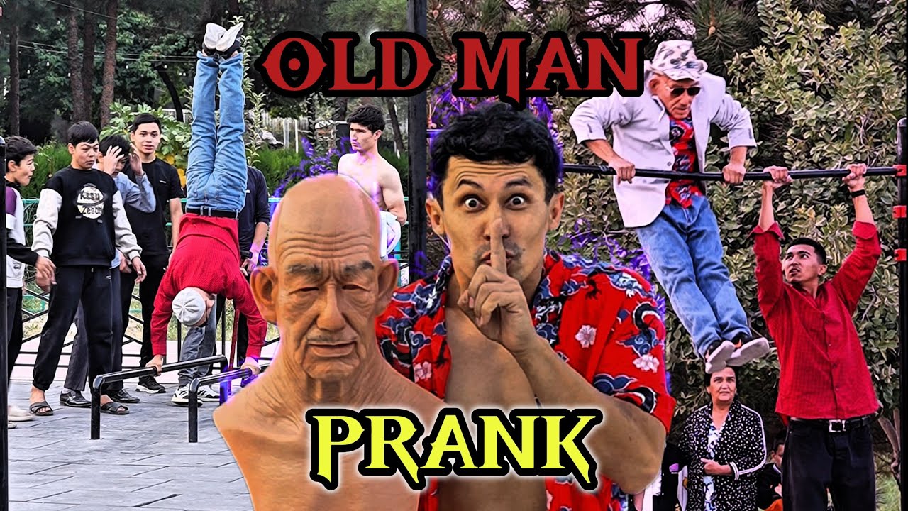 OLD MAN STREET WORKOUT PRANK: EPIC GRANDPA MOMENTS: YOU HAVE TO SEE THIS