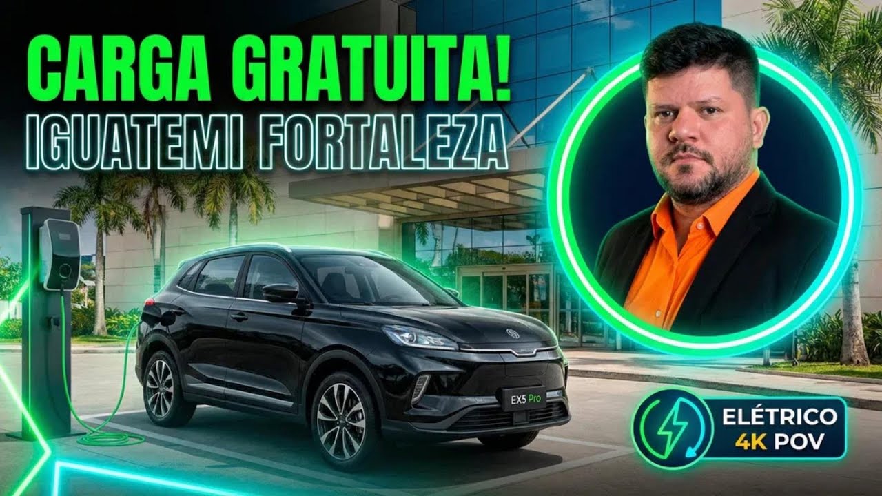 CARREGUEI MEU CARRO ELÉTRICO DE GRAÇA no Shopping Iguatemi Fortaleza! (Geely EX5 Pro)
