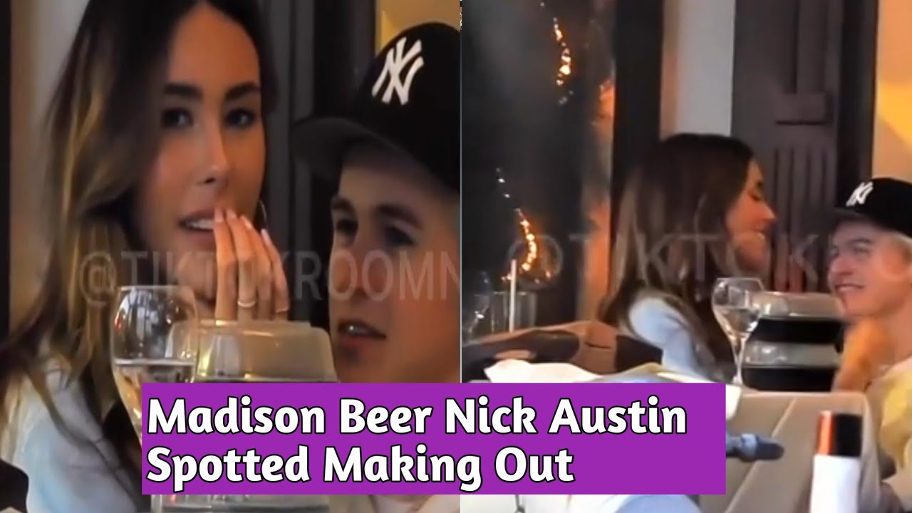 Madison Beer Spotted Kissing Nick Austin in Beverly Hills , California at Pastaio