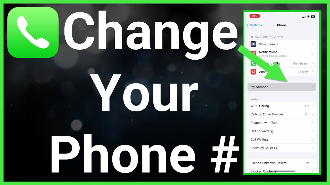 Как изменить номер телефона на iPhone