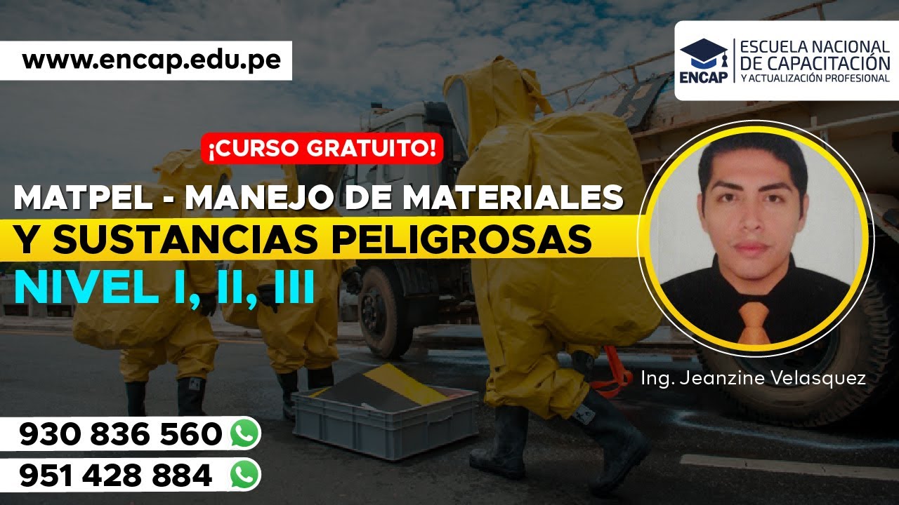CURSO: MATPEL - MANEJO DE MATERIALES Y SUSTANCIAS PELIGROSAS NIVEL I,II,III  -  2025