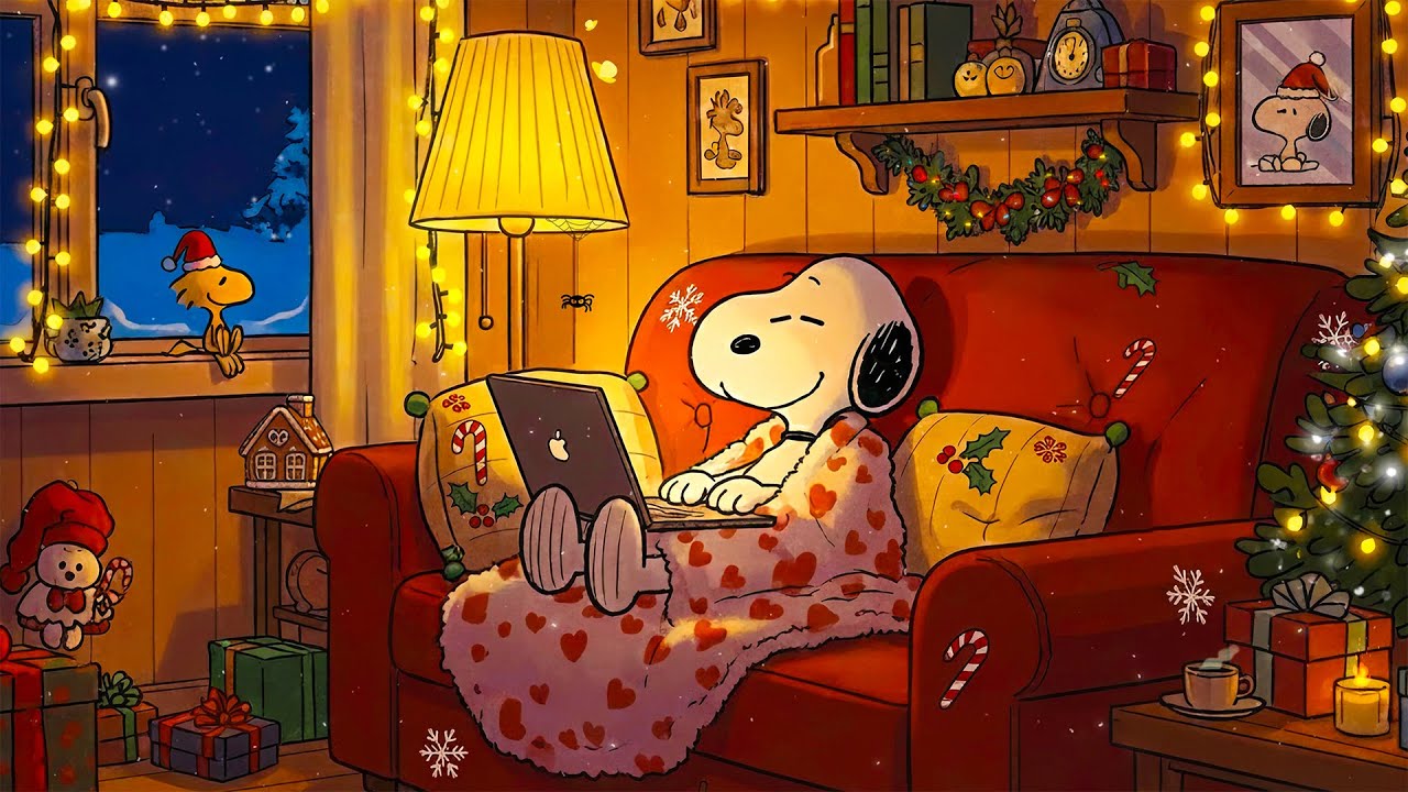 Snoopy&rsquo;s Cozy Christmas Home 🎄 Warm Lofi Beats for Study & Work 💻 Christmas Lofi Music for Holidays