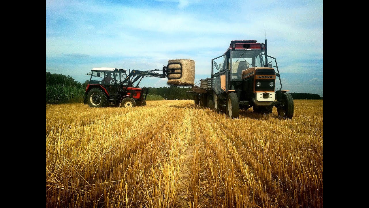 Prasowanie, zwożenie i układanie słomy 2014 [HD] Deutz-Fahr / Renault / Schaffer / Ursus / Zetor