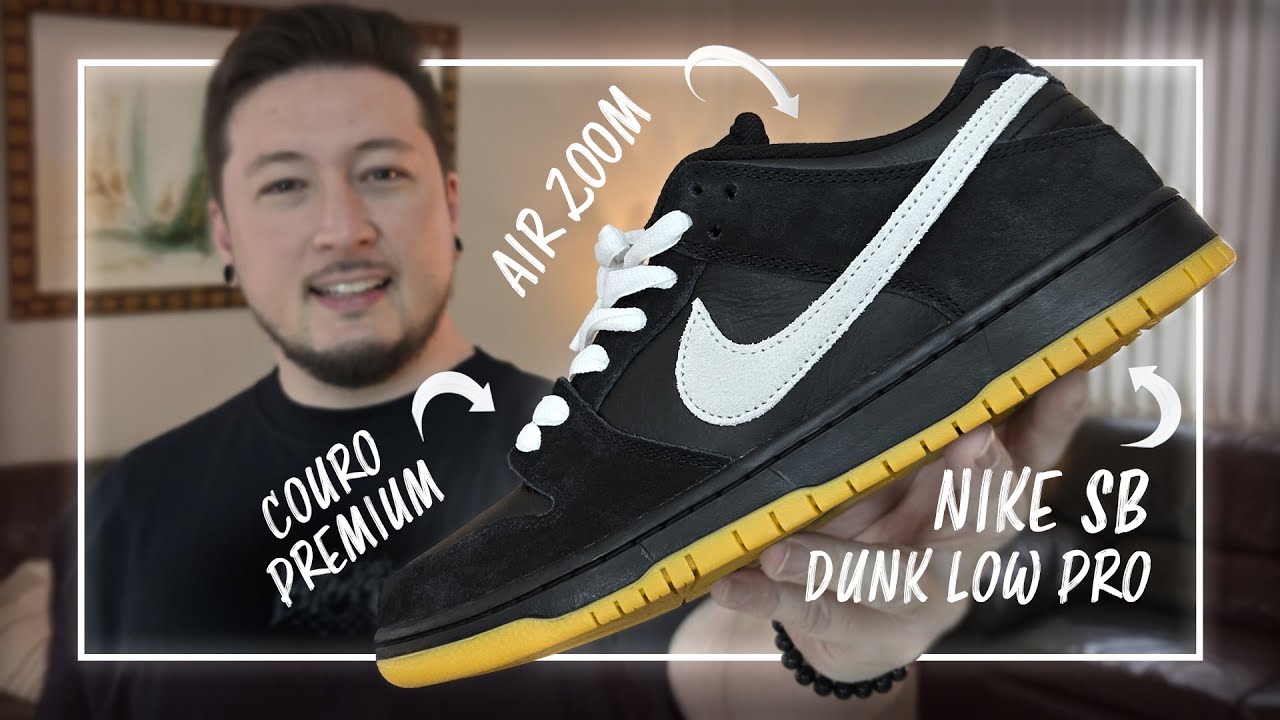 Tênis NIKE SB DUNK LOW PRO ( Black GUM ) Unboxing & Review + Provando no Pé
