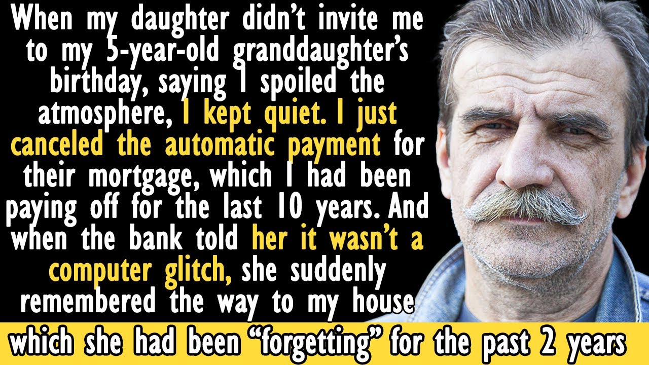 My daughter said I was ruining the festive atmosphere. So I canceled the automatic mortgage payment