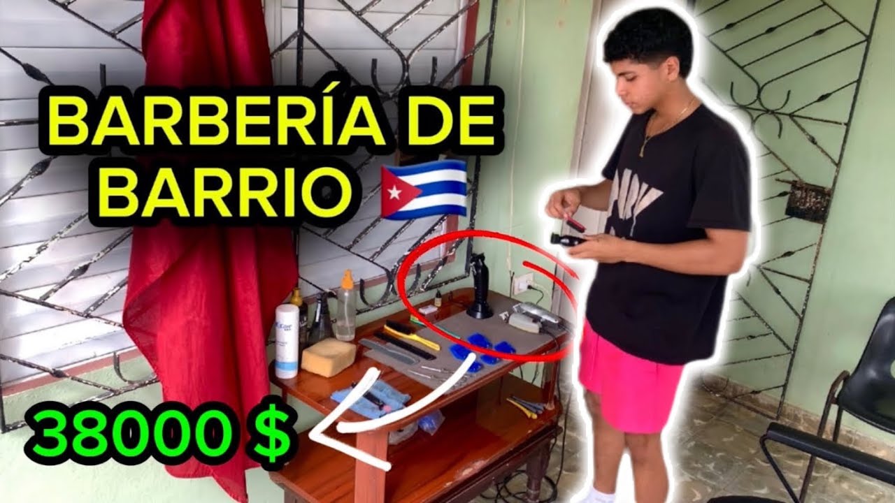 BARBERO cubano ENSEÑA su ESTACIÓN de BARBERÍA💈🇨🇺