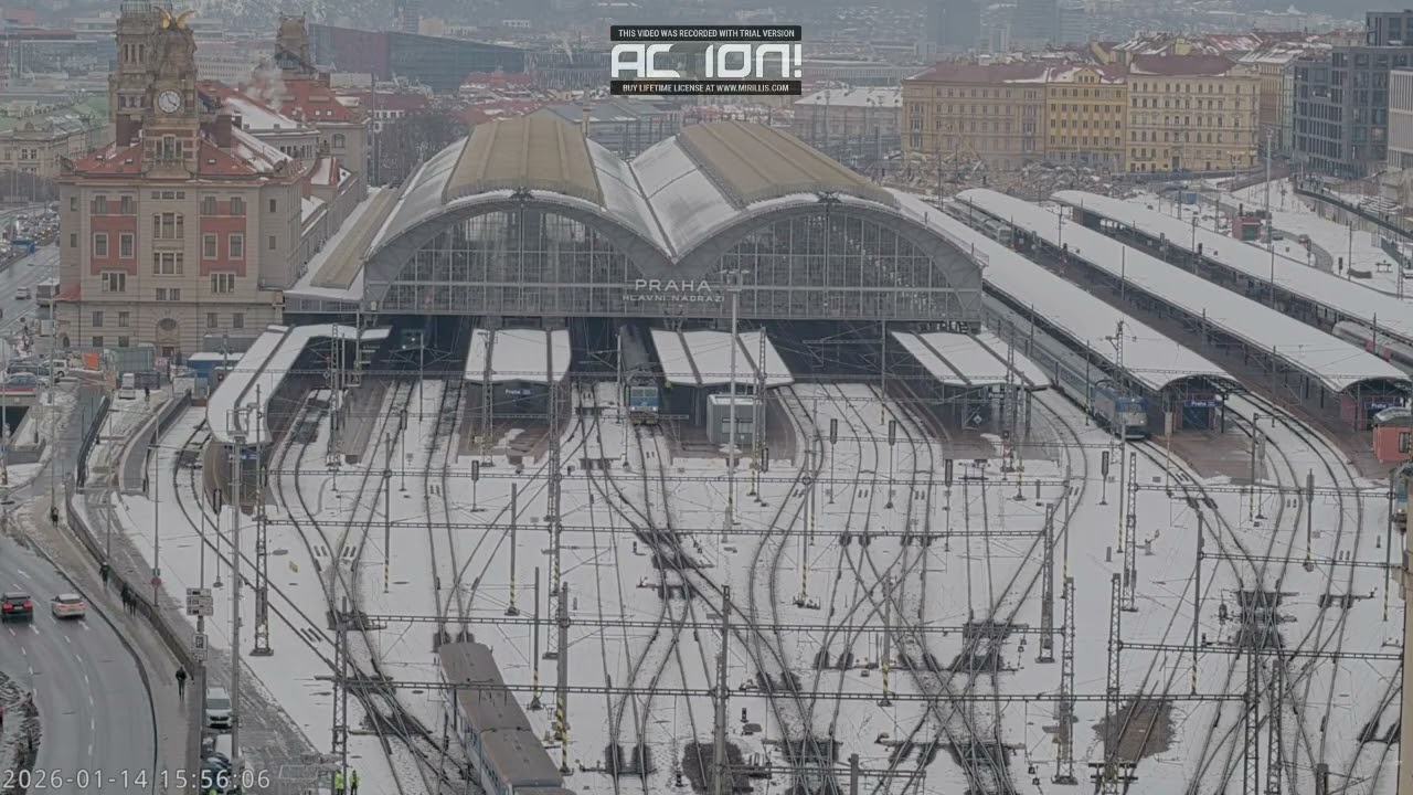 Hlášení Praha hlavní nádraží - Zrušení vlaku Sp 1521, 14.1.2026 [INISS 2]