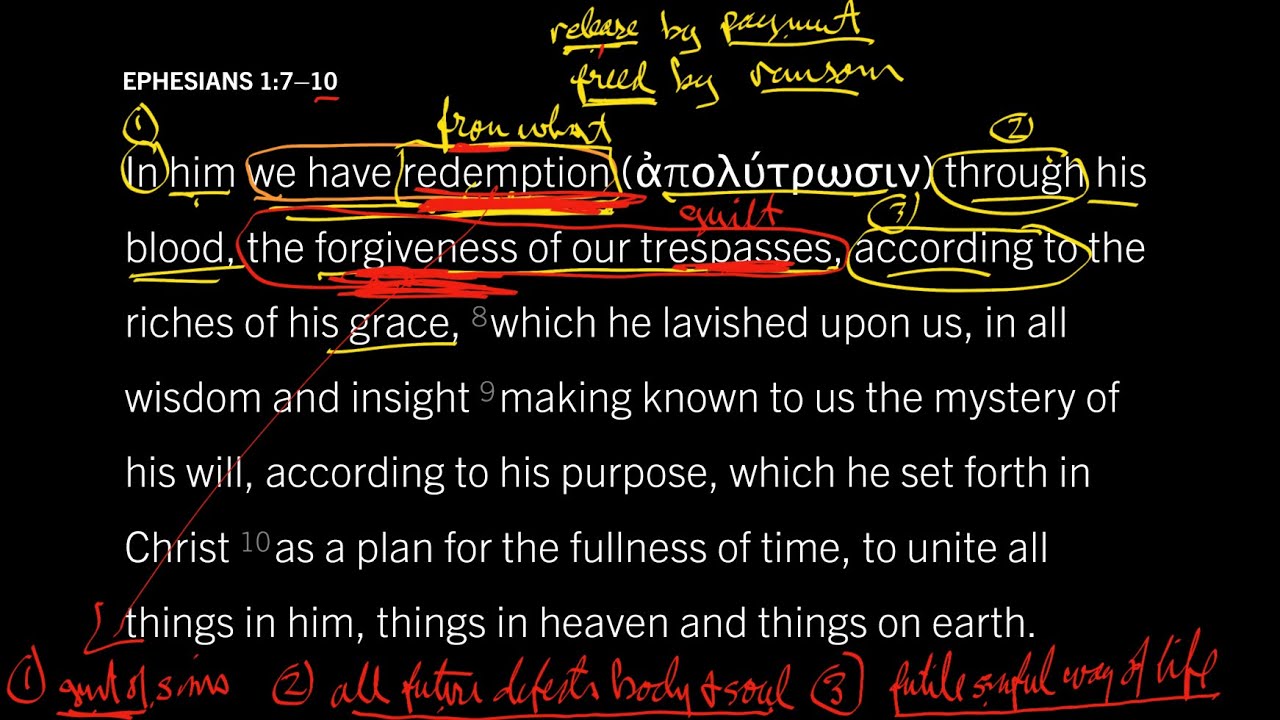 What Does Redemption Mean? Ephesians 1:7–10, Part 1