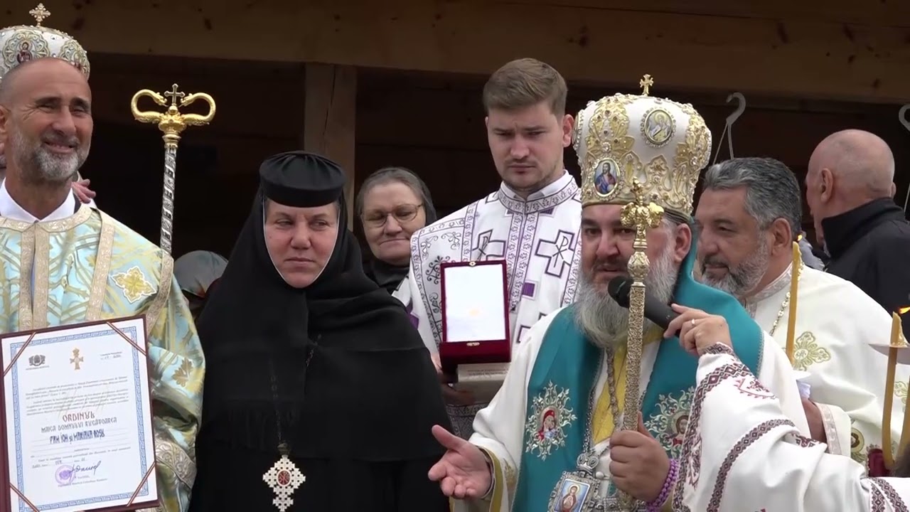 Slujba de târnosire a bisericii de lemn a noii Mănăstiri „Acoperământul Maicii Domnului”