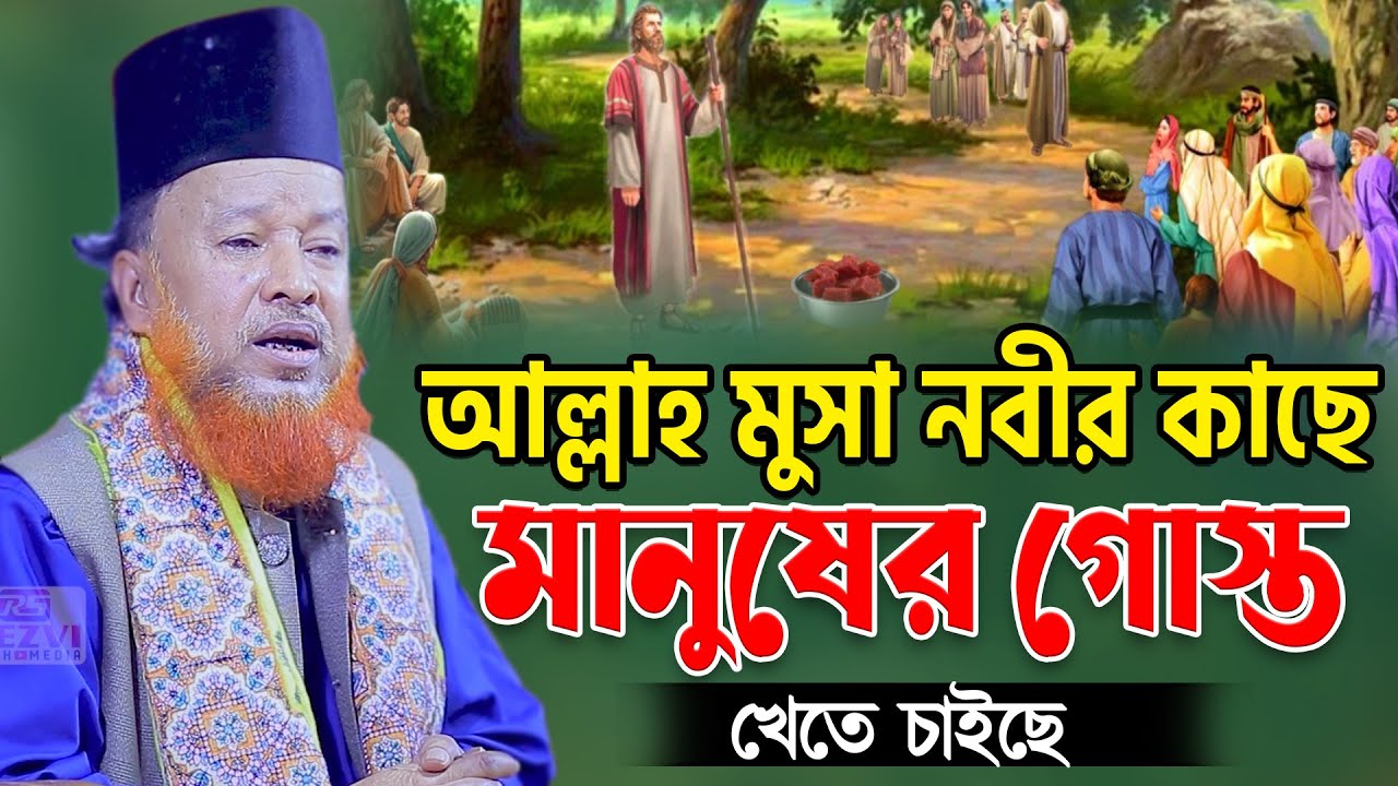 আল্লাহ মুসা নবীর কাছে মানুষের গোস্ত খেতে চাইছে। মাওঃ আব্দুর রহমান রেজভী ওয়াজ। Abdur Rahman Razvi
