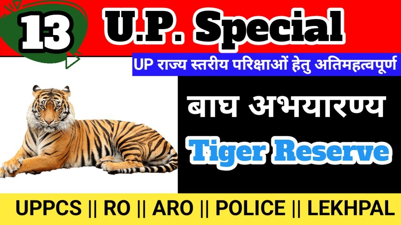 बाघ अभयारण्य | Tiger Reserve in U.P. | Tiger Project | Raigarh | Amaangarh | Dudhwa | Pilibhit