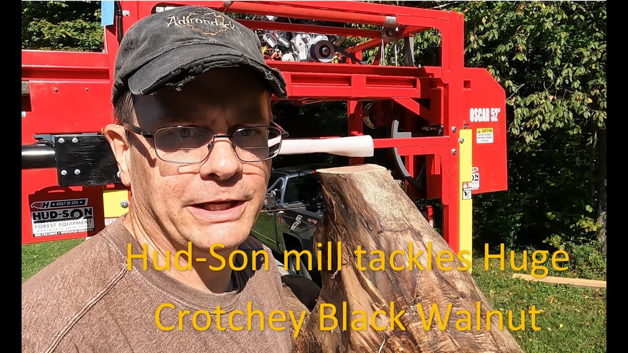 Hud-Son Oscar 52 Milling the Huge Black Walnut Crotch