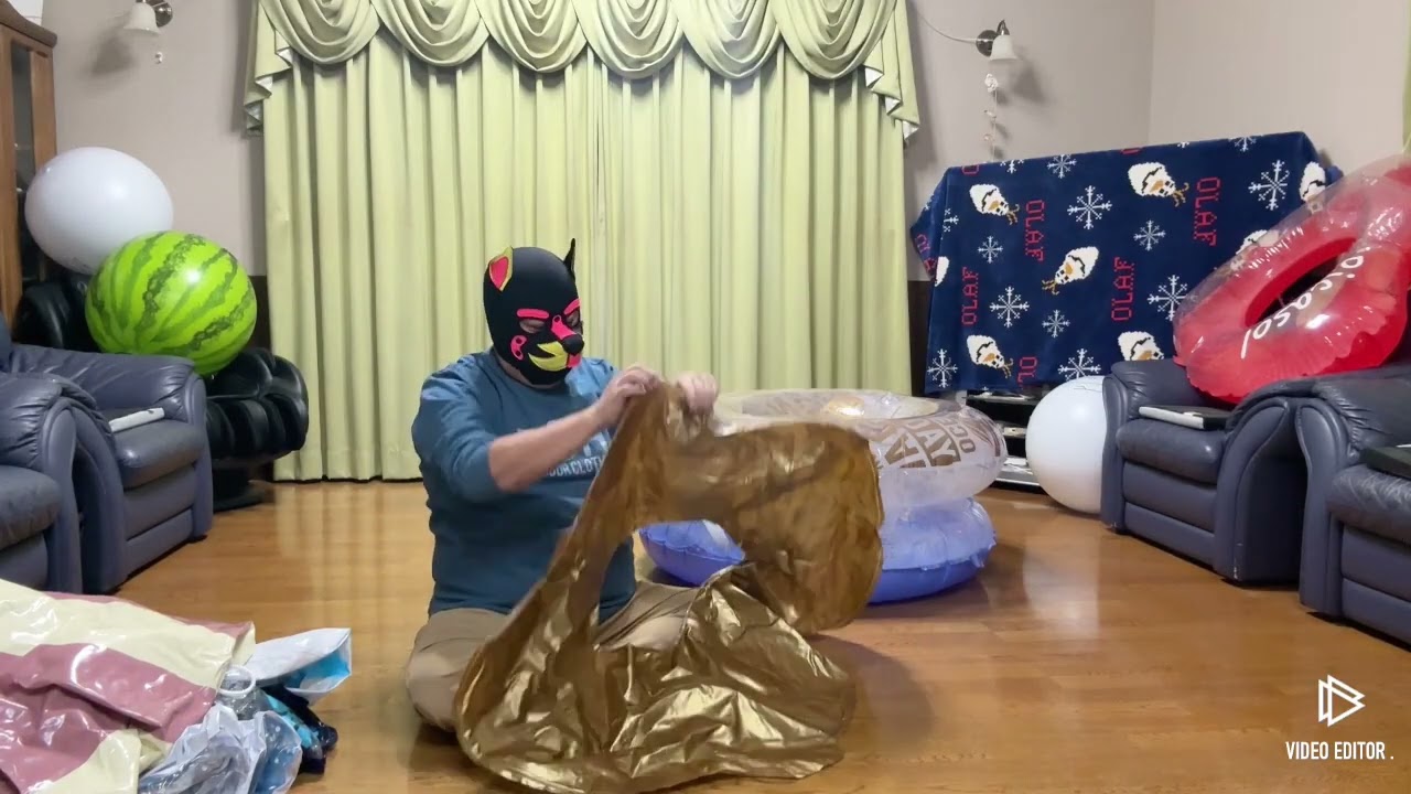 Video-No,026　Swimring mouth inflation