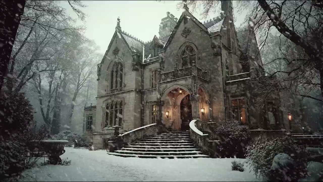 Tranquil Snowstorm Ambience with Gentle Wind Blowing and Snow Sounds for Sleep, Peace and Focus