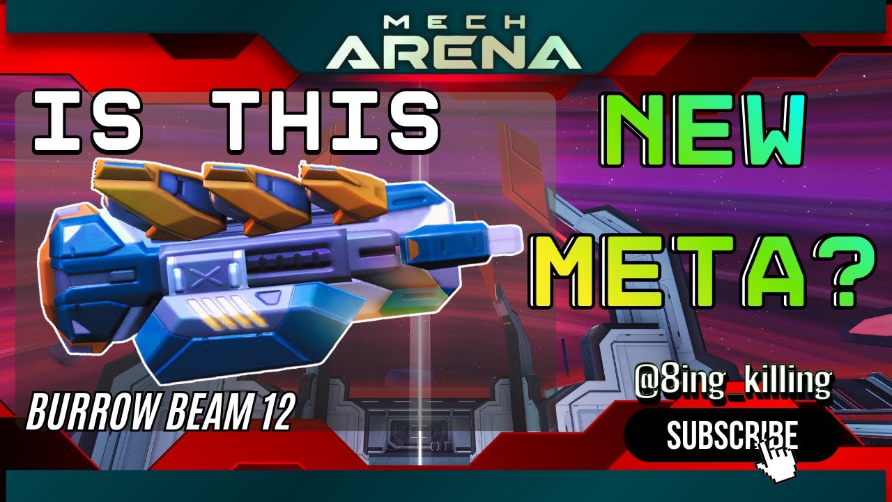 This weapon broke Mech Arena… Burrow beam is wild. #mecharena #gaming #mr8 #burrow #beam
