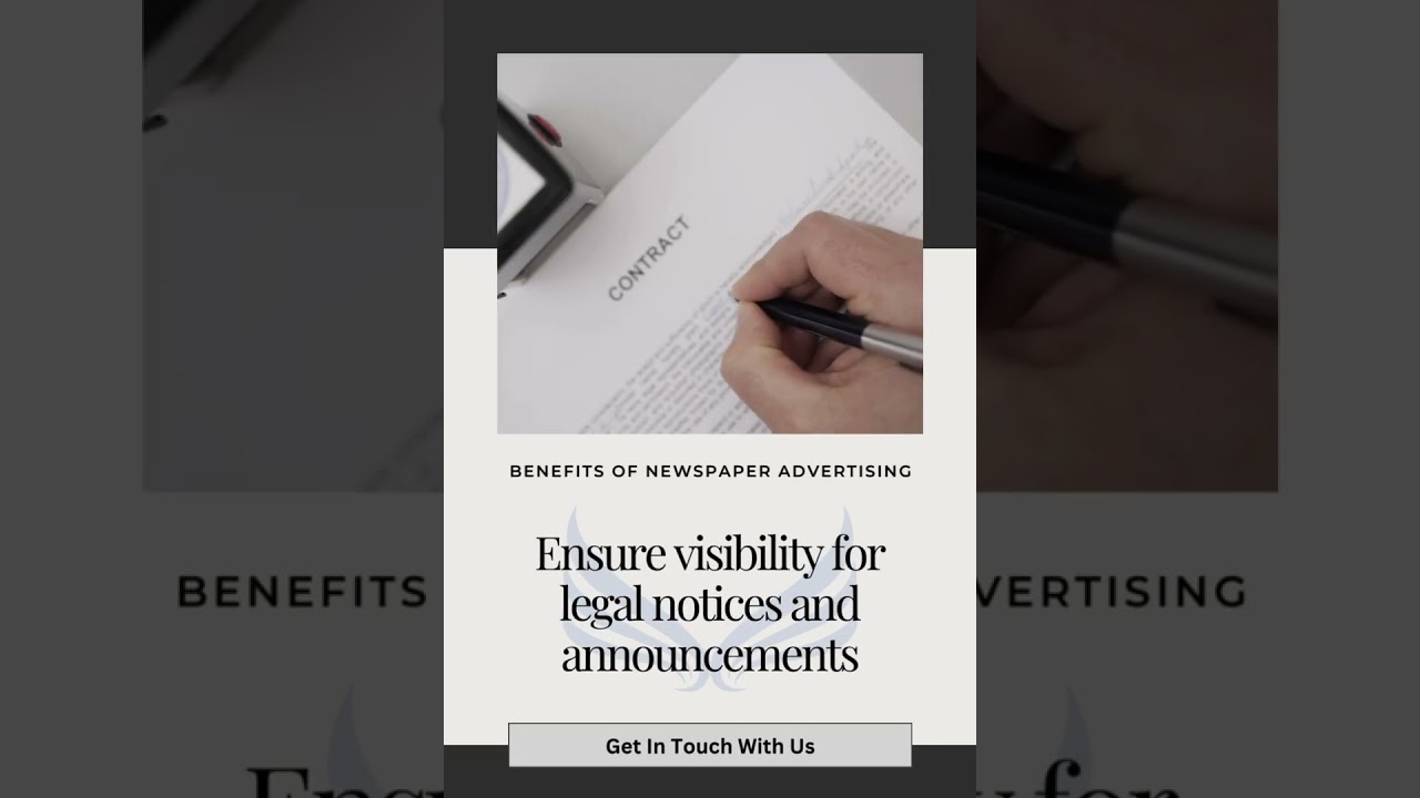 Ensure visibility for legal notices and announcements