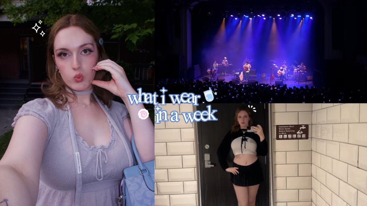 what i wear in a week at uni 🧸 lamp concert, makeup haul, long study sessions, room decor & etc